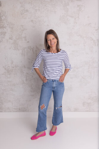 NAVY STRIPES + PINK